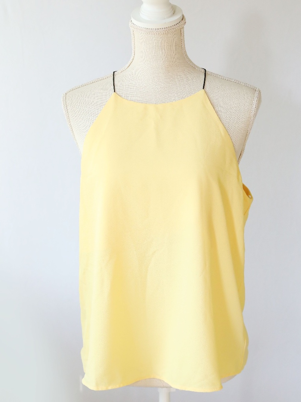 NWT Yellow Cira Halter Tank With Stretchy Straps